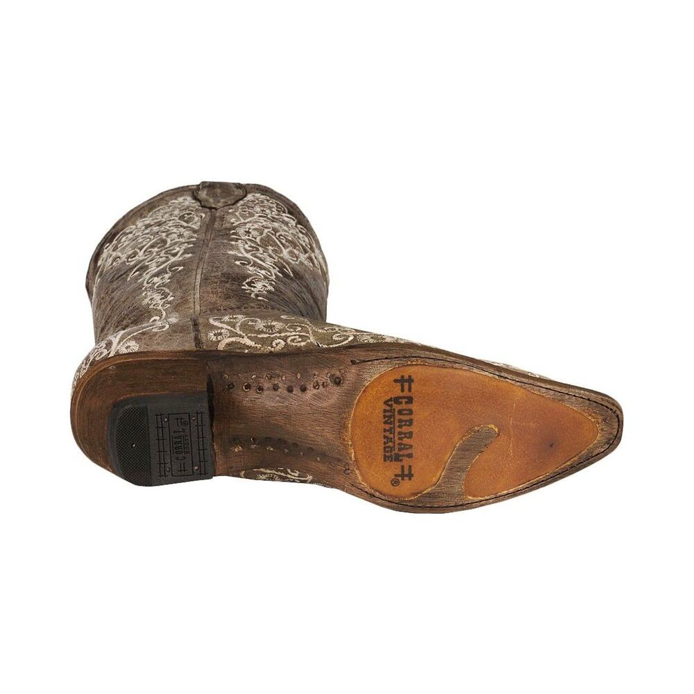 NEW Corral Crater Bone Embroidery Western Boots Snip Toe Cowgirl Boho Statement - Picture 5 of 15